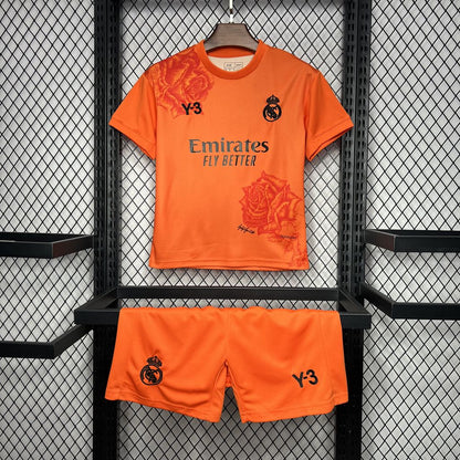 REAL MADRID Y-3 NARANJA 24/25 CONJUNTO INFANTIL